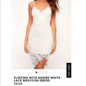 White Lace Lulus Bodycon Dress